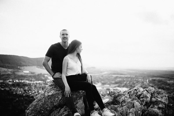 Schwarz-weiß Paarbilder