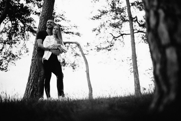 Schwarz-weiß Paarbilder