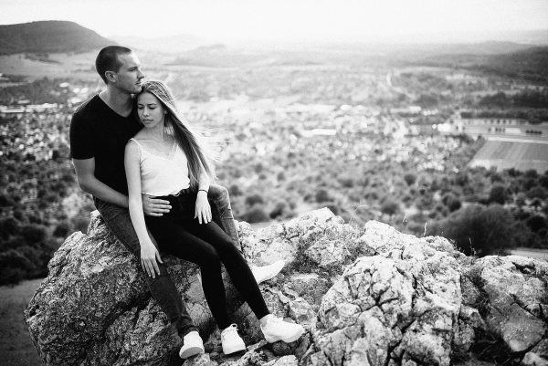 Schwarz-weiß Paarbilder