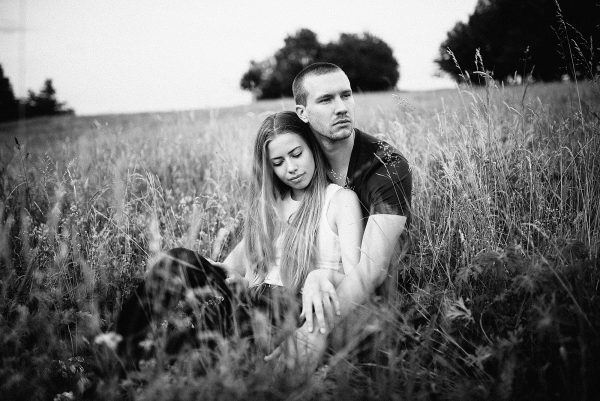 Schwarz-weiß Paarbilder