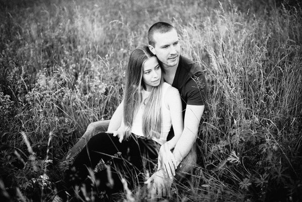 Schwarz-weiß Paarbilder