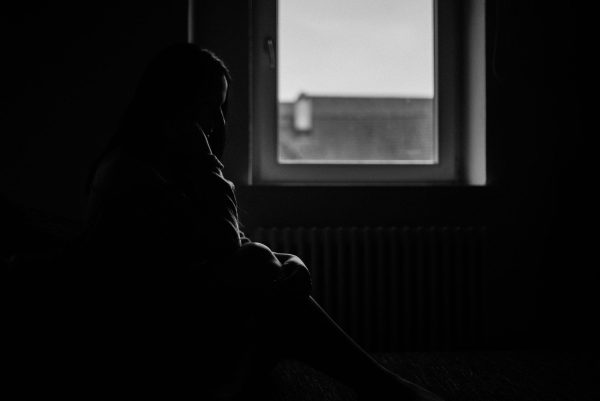 schwarz-weiß Boudoir Foto